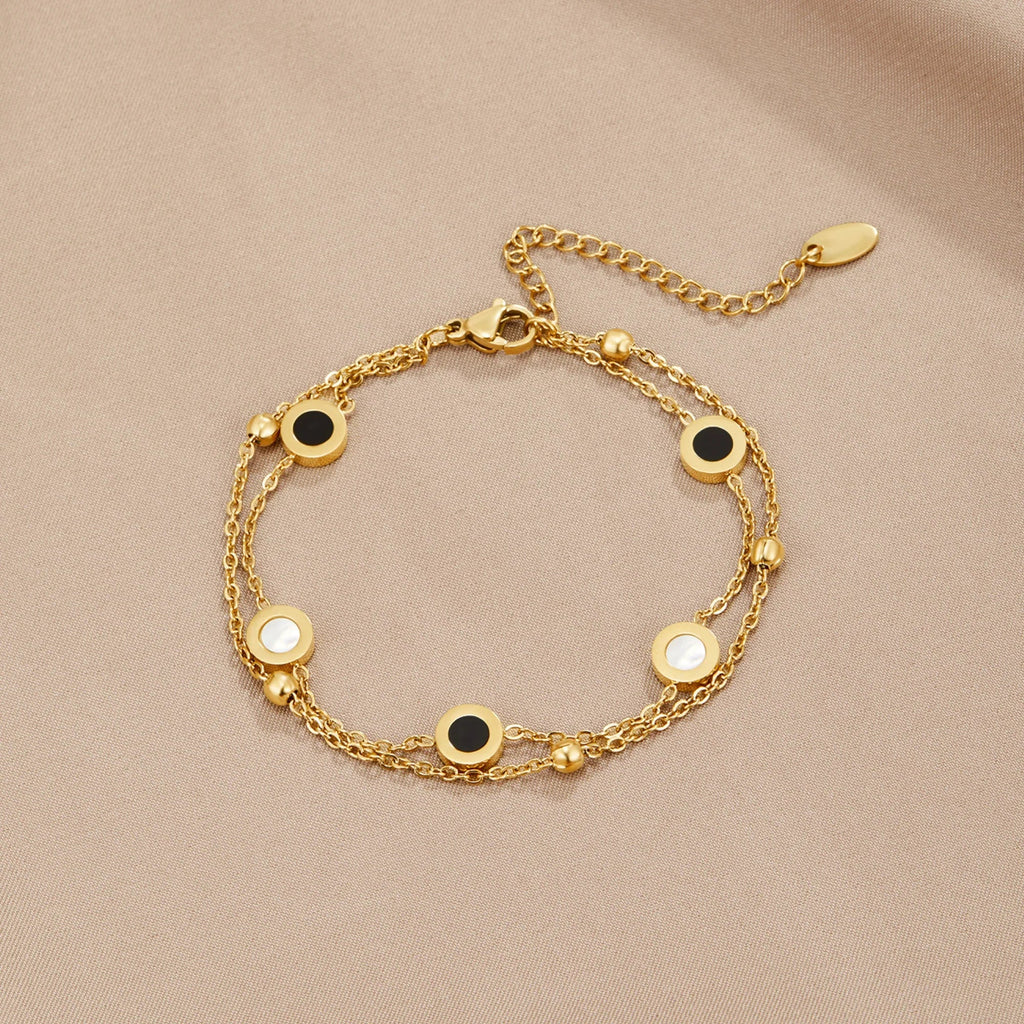 Victoire | Armband aus Onyx und Weißem Stein