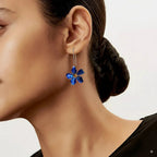 Suzanne | Vintage-Stil Ohrringe mit blauen Blumen