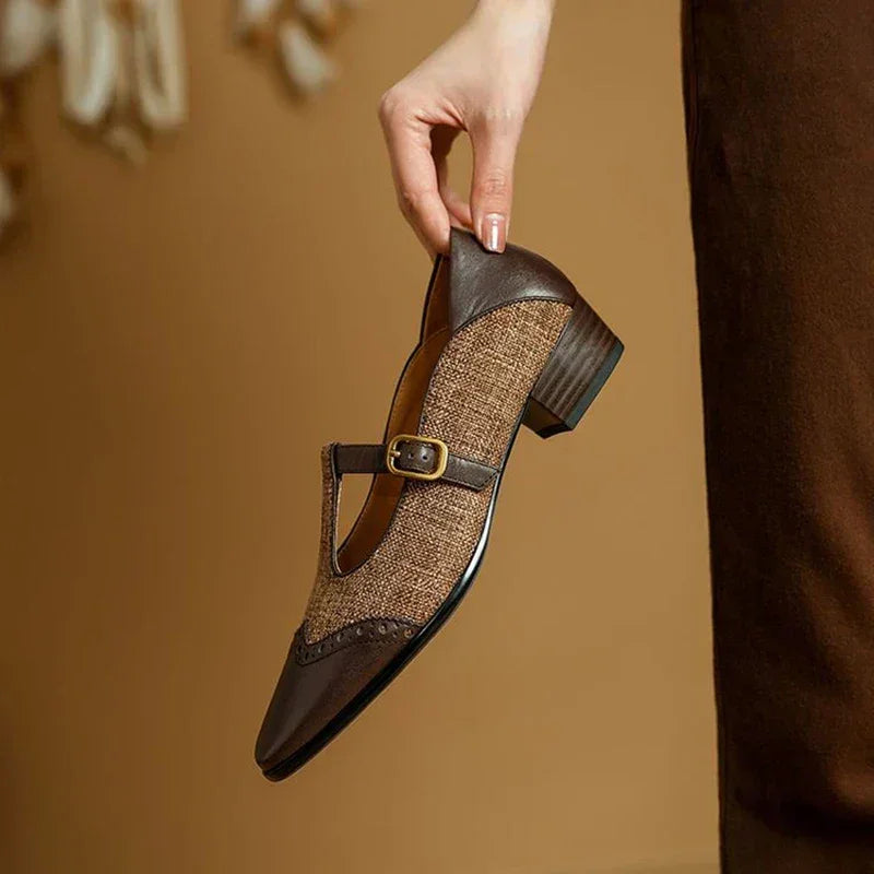 Chloé | Vintage-Leder Schuhe mit Schnalle