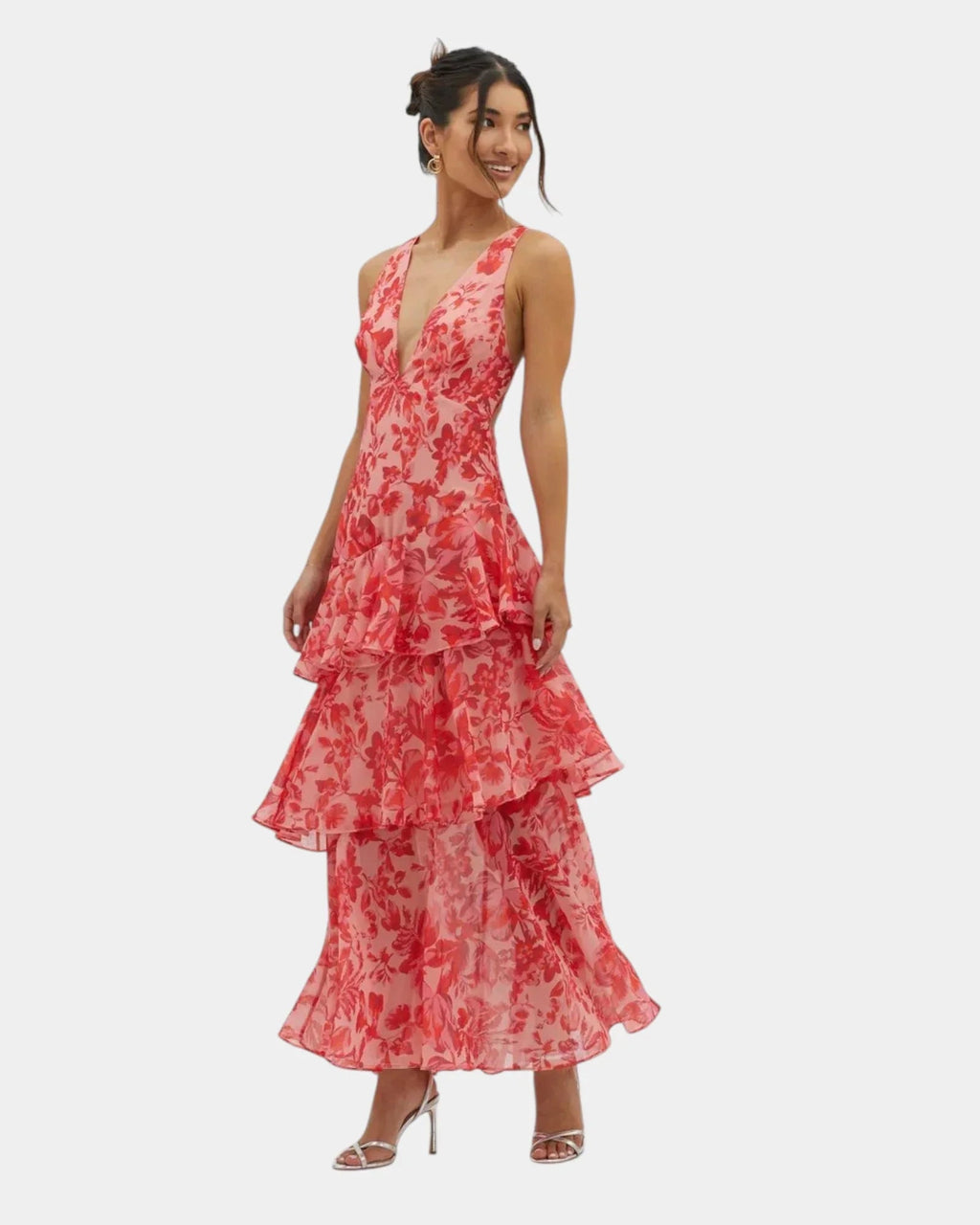 Isa | Elegantes maxikleid mit floralem Muster