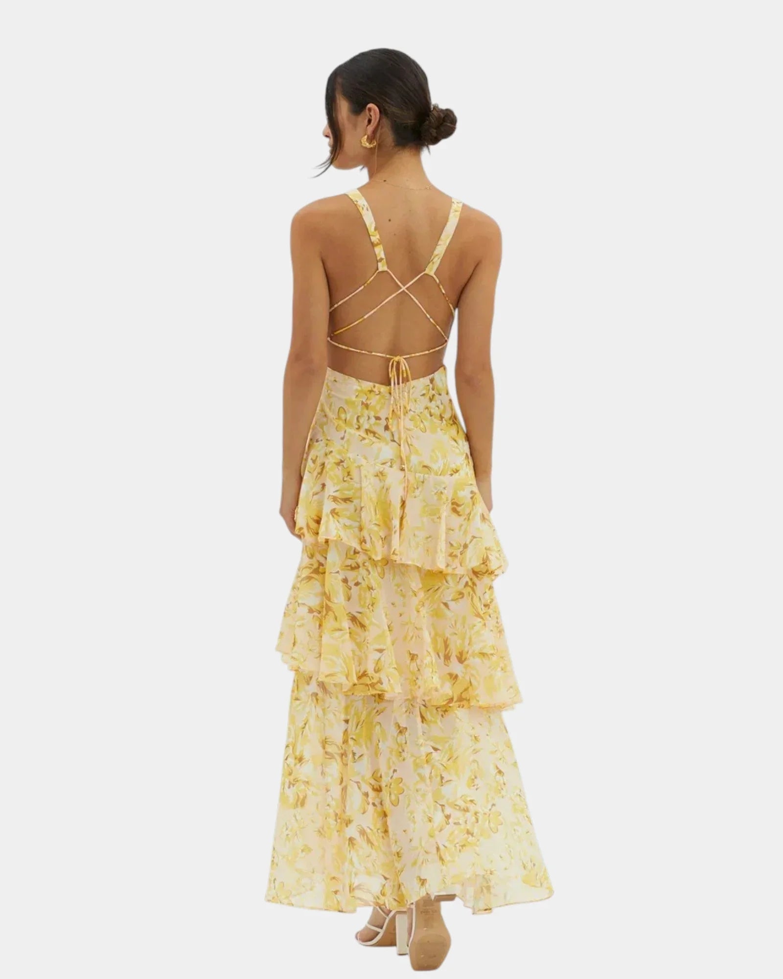 Isa | Elegantes maxikleid mit floralem Muster