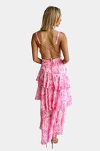 Isa | Elegantes maxikleid mit floralem Muster