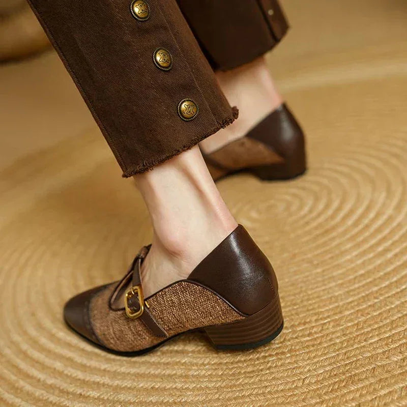 Chloé | Vintage-Leder Schuhe mit Schnalle