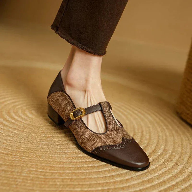 Chloé | Vintage-Leder Schuhe mit Schnalle