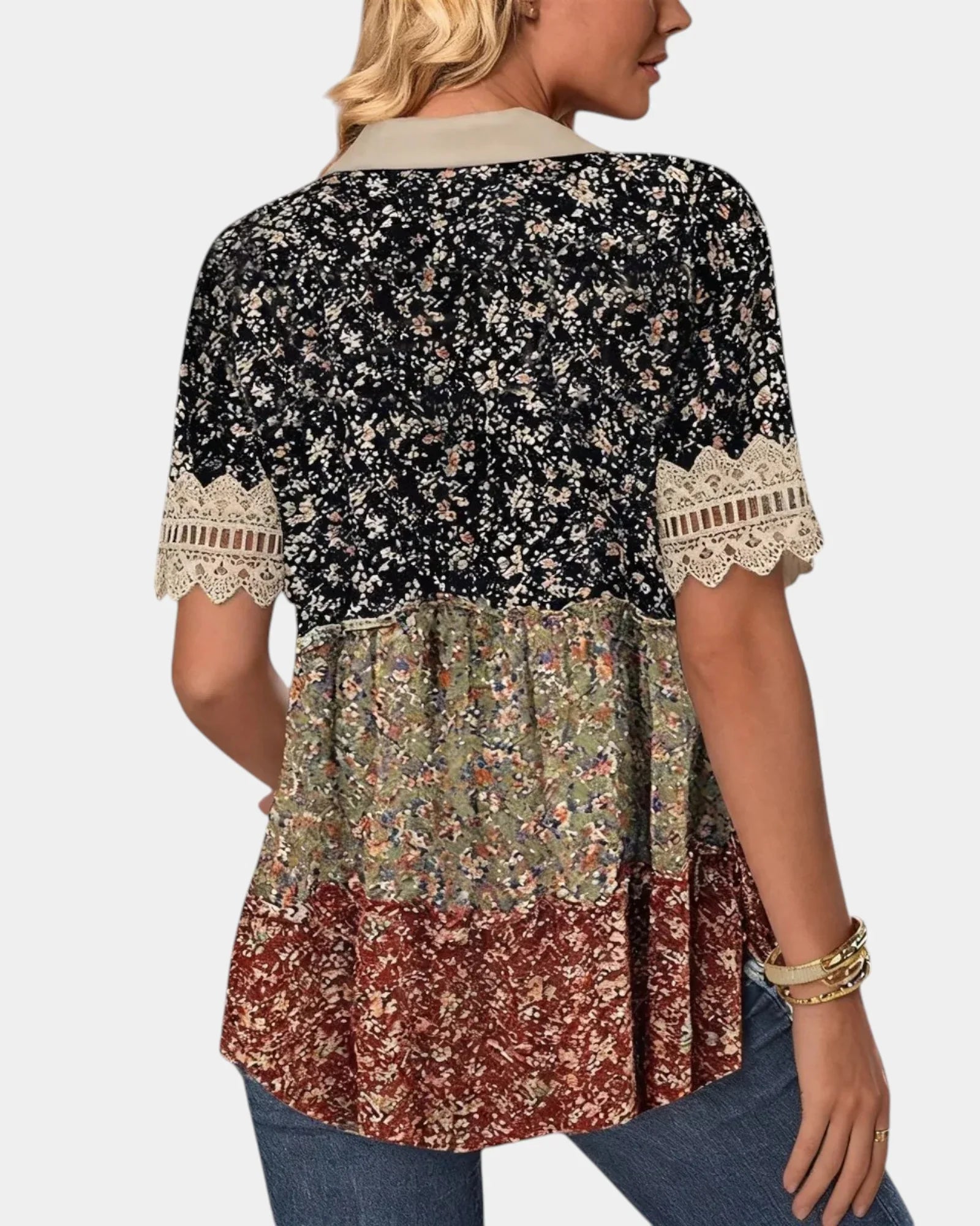 Évania | Florale Bluse