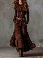 Leonora | Lange Vintage-Robe
