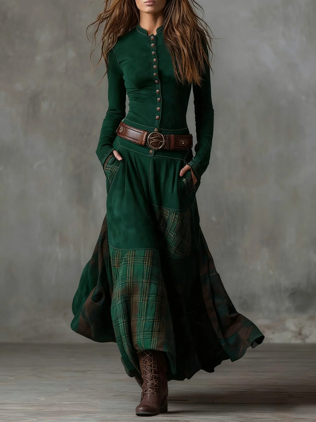Leonora | Lange Vintage-Robe
