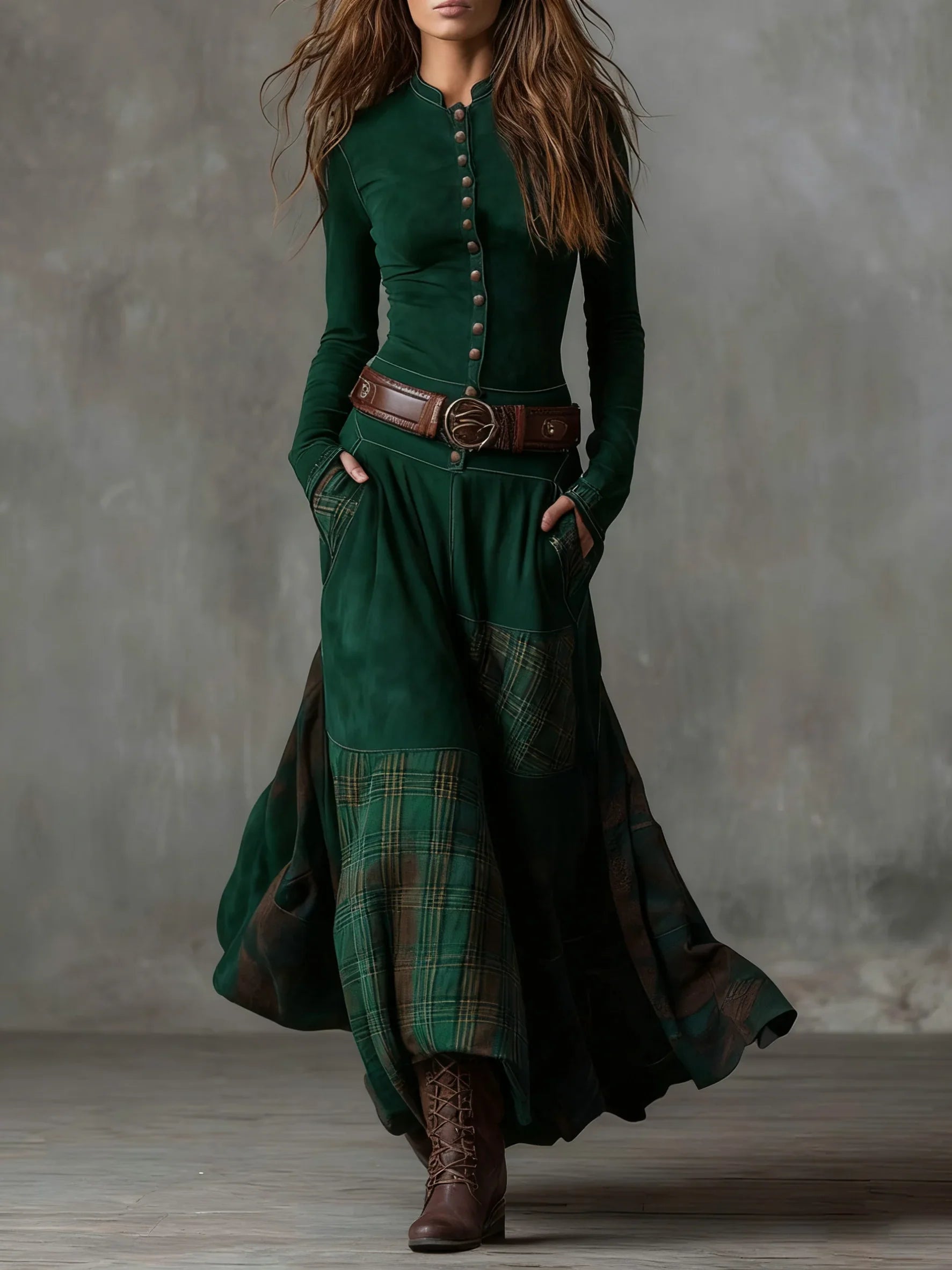 Leonora | Lange Vintage-Robe