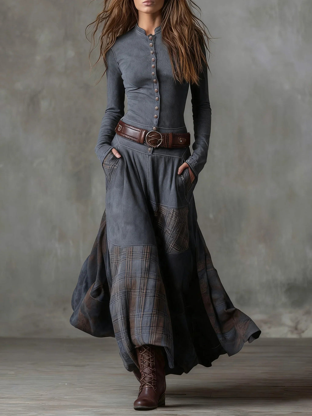 Leonora | Lange Vintage-Robe