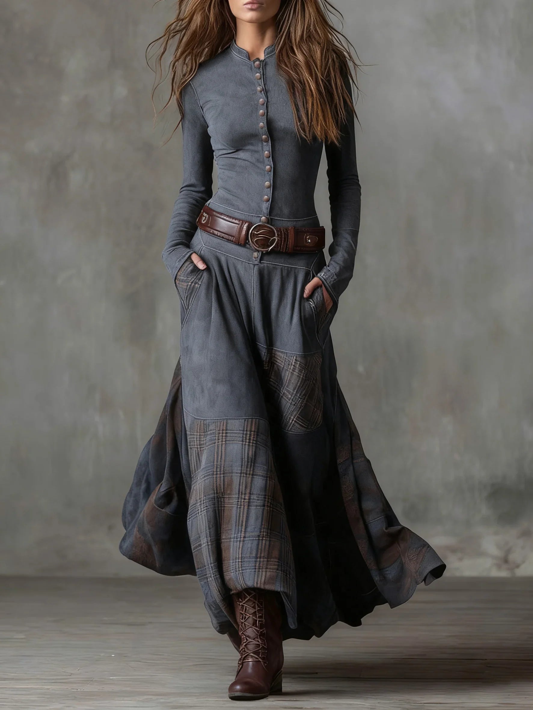 Leonora | Lange Vintage-Robe