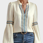 Lola | Vintage Bluse mit V-Ausschnitt