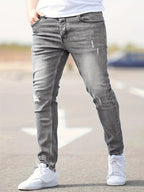 Alex | Slim Fit Trendige Zerrissene Jeans