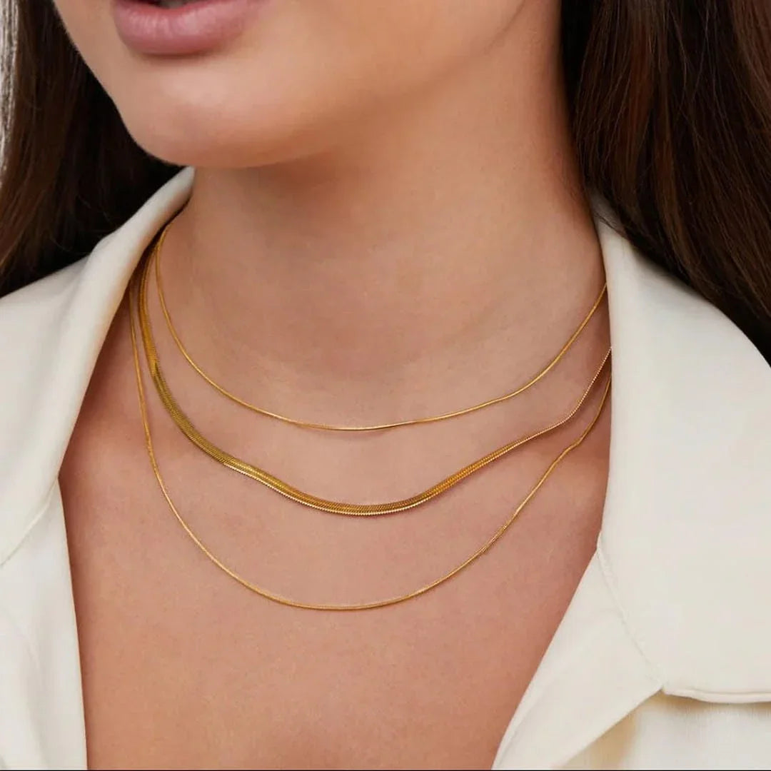Esmée | Mehrschichtiges Goldcollier