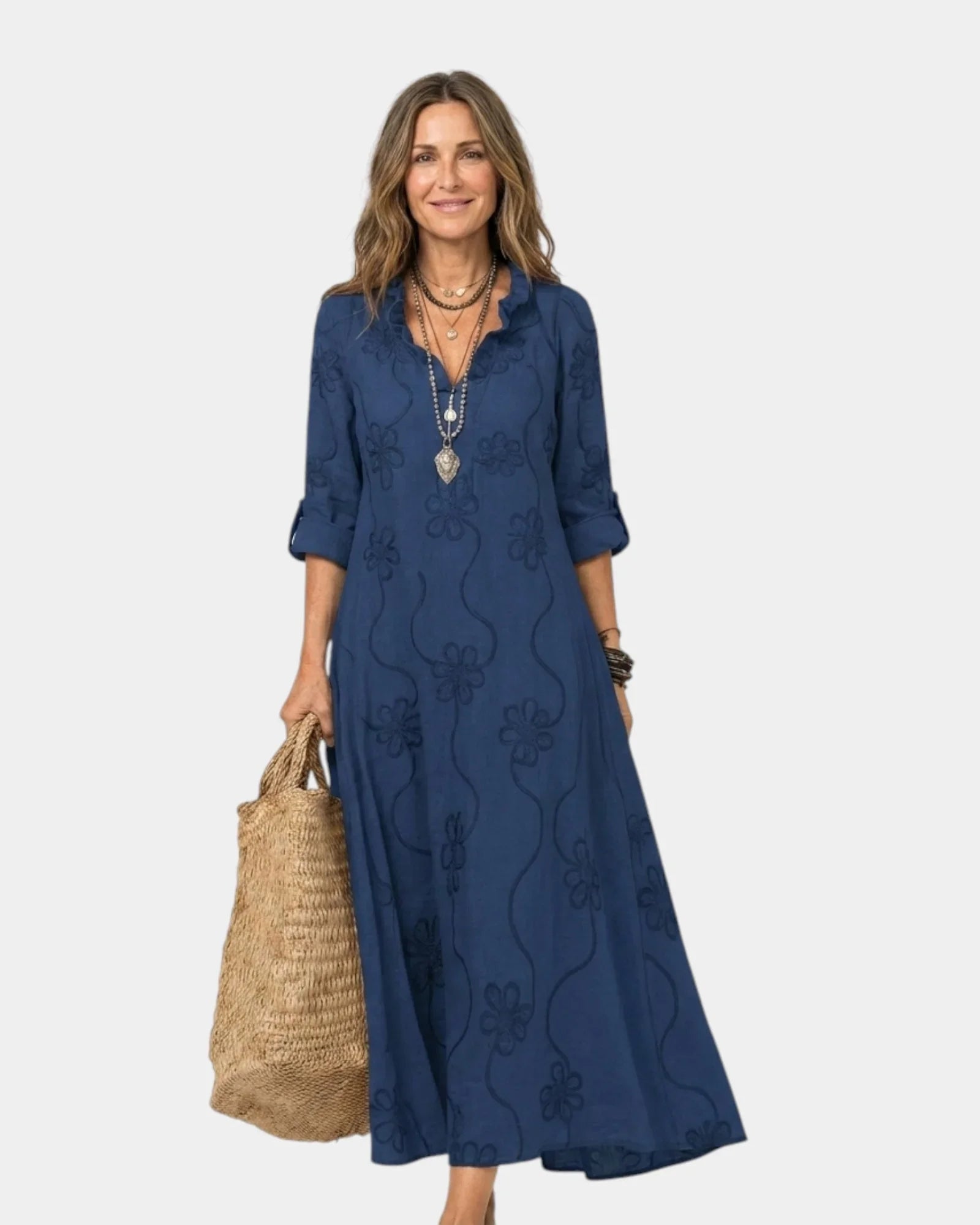 Savina | Maxikleid mit Stickerei