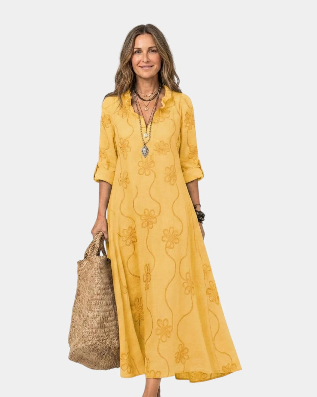 Savina | Maxikleid mit Stickerei