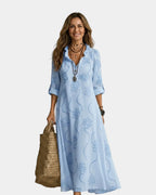 Savina | Maxikleid mit Stickerei