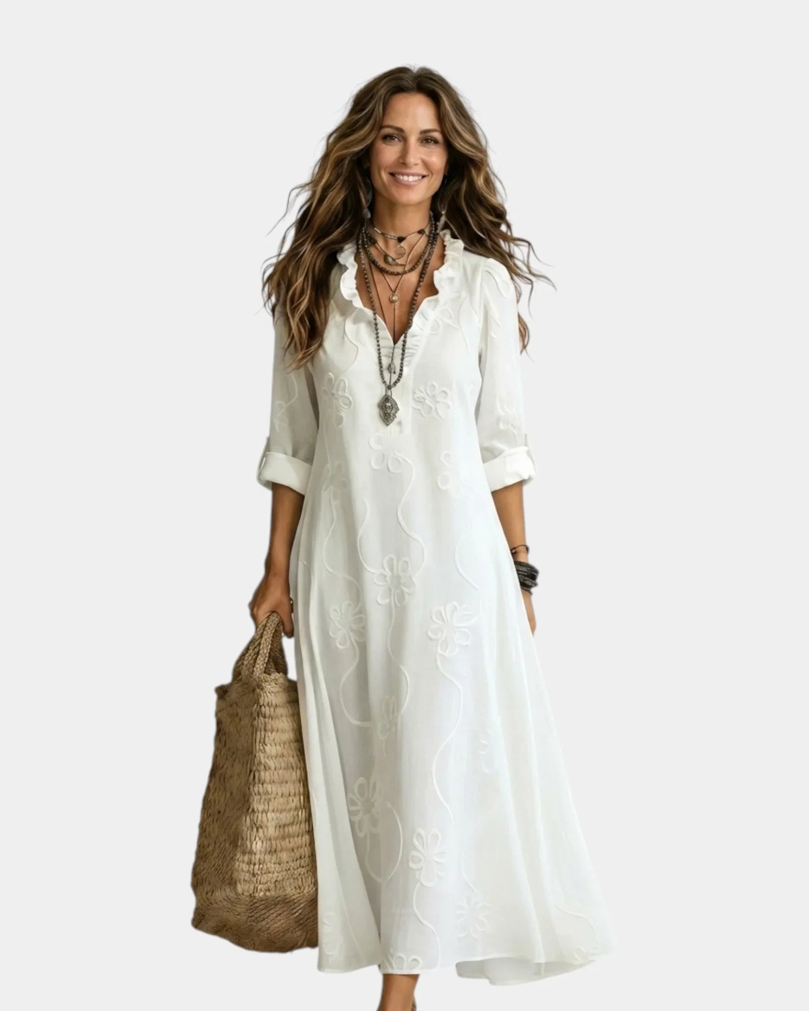 Savina | Maxikleid mit Stickerei