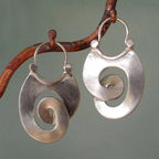 Thaïs | Vintage Ohrringe in unregelmäßiger Form aus Silber