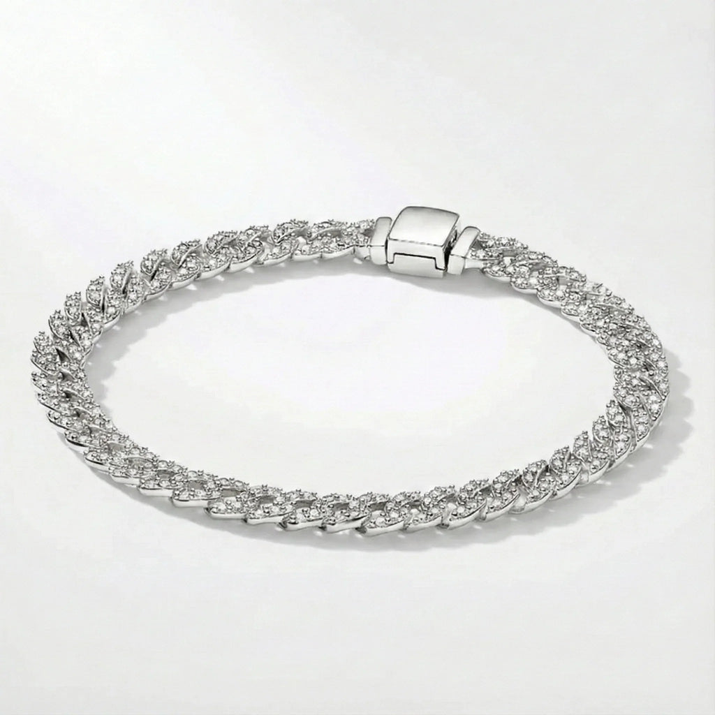 Adele | Kubanisches Armband aus Moissanit