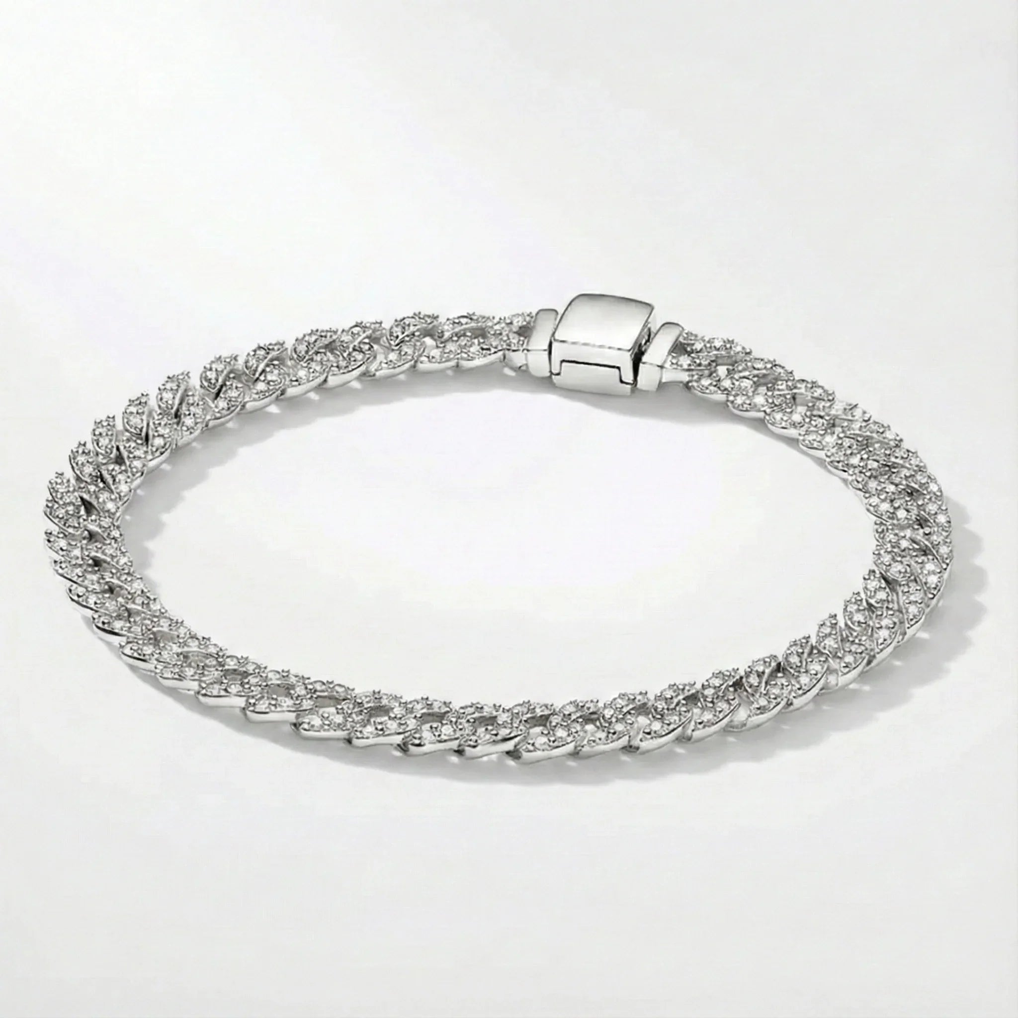 Adele | Kubanisches Armband aus Moissanit