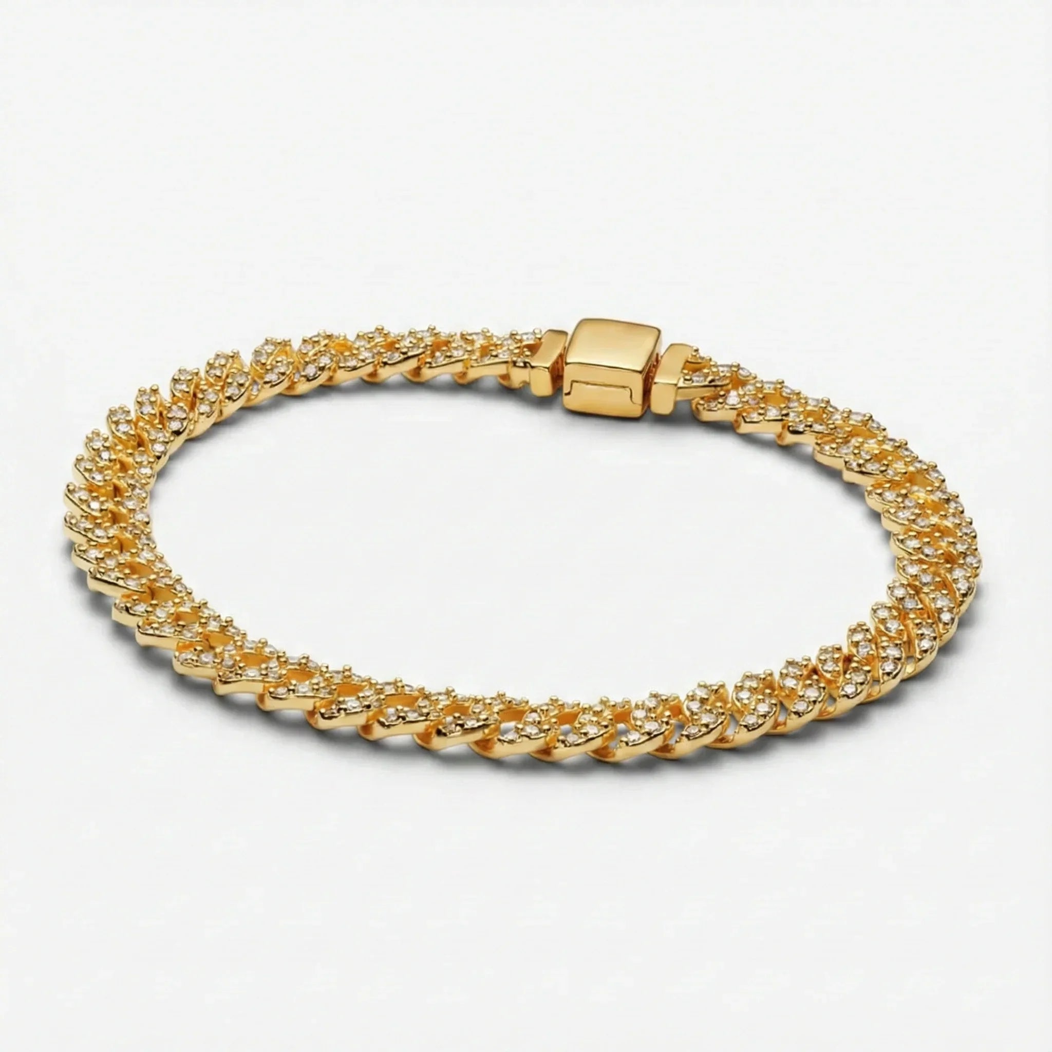 Adele | Kubanisches Armband aus Moissanit