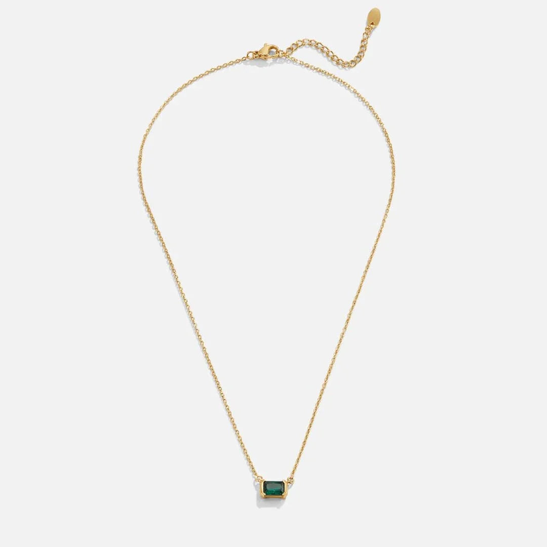 Fleur | Collier aus Grüner Smaragd mit Goldbeschichtung
