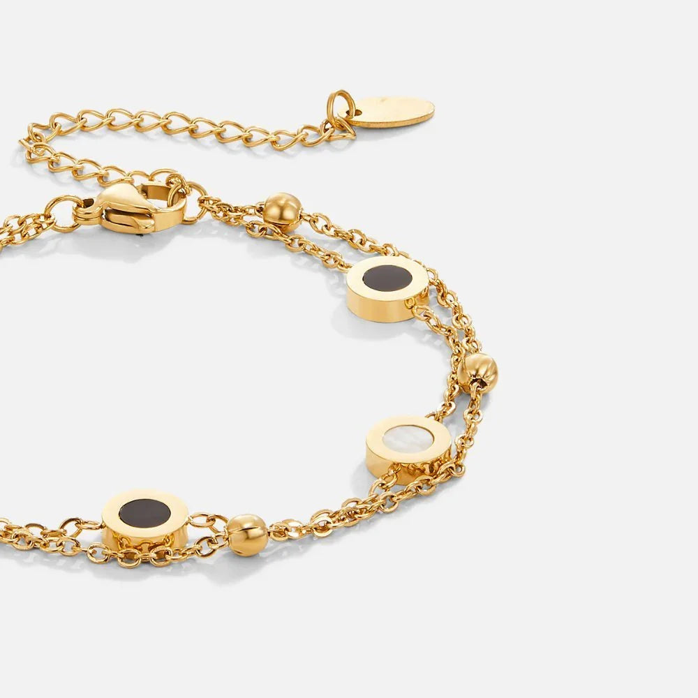 Victoire | Armband aus Onyx und Weißem Stein