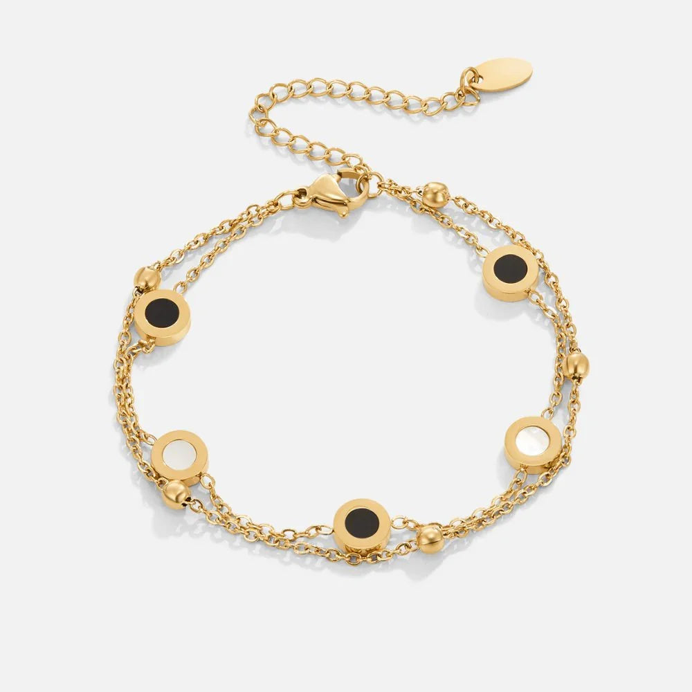 Victoire | Armband aus Onyx und Weißem Stein