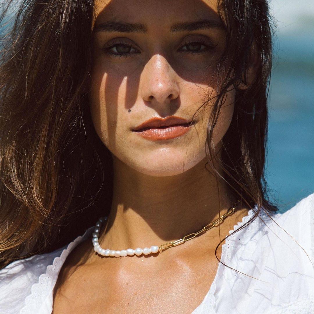 Coline | Halskette aus Gold und Perlen