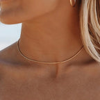 Céleste | Quadratisches Schlangenchoker aus Gold
