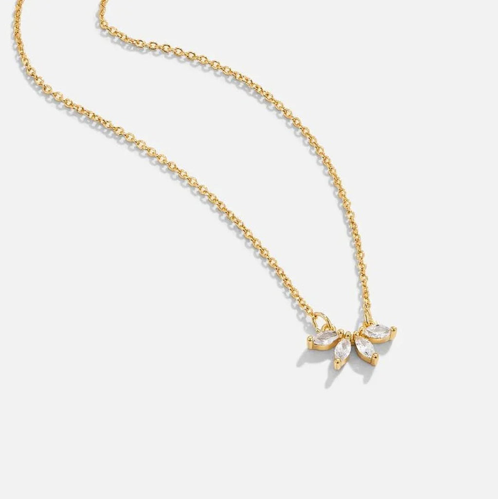 Lucie | Funkelndes Kristallblatt-Halsband